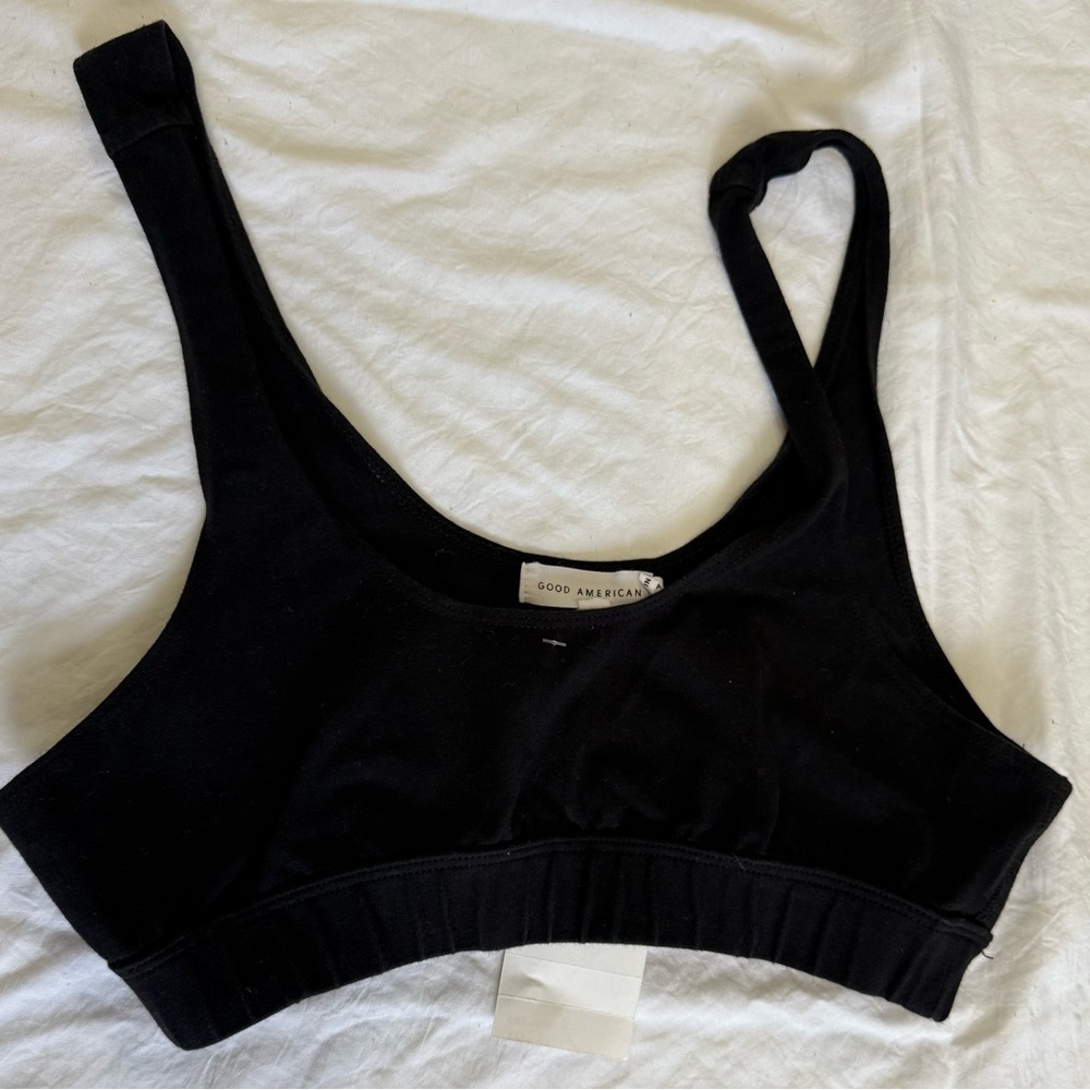 NWT Good American Classic Black Brallete